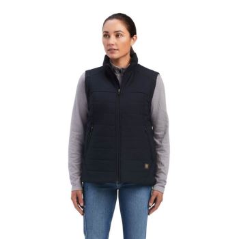 Ariat Rebar Valkyrie Stretch Platene Insulated Vest Čierne | bkdc2Wgm