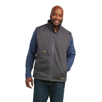 Ariat Rebar Washed DuraCanvas Insulated Vest Siva | GMBPeZtW