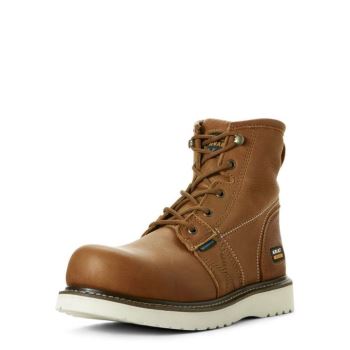 Ariat Rebar Wedge 6" Nepremokave Pracovná Boot Zlate | rm8w4NgJ