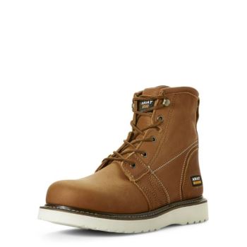 Ariat Rebar Wedge 6" Pracovná Boot Zlate | Q5QEwDIZ