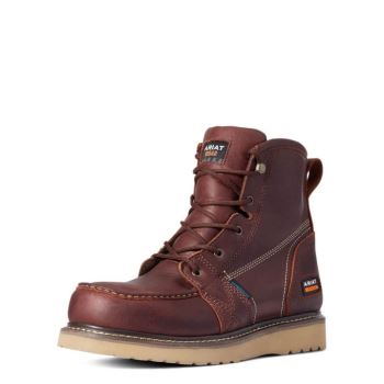 Ariat Rebar Wedge Moc Spicou 6" Nepremokave Pracovná Boot Meď | HK3MKaPt