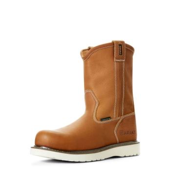 Ariat Rebar Wedge Pull-On Composite Spicou Pracovná Boot Zlate | PXU3Khmb