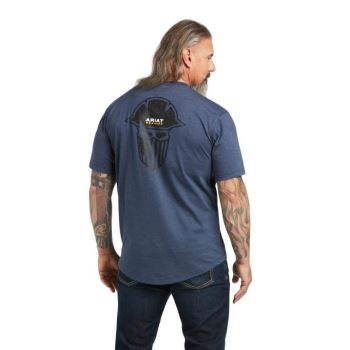 Ariat Rebar Workman Full Cover T-Shirt Slate Heather | 8saXE9SE