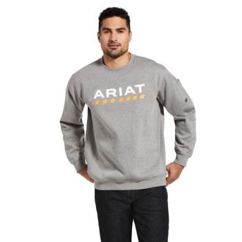 Ariat Rebar Workman Logo Sweatshirt Siva | LQiWcuau