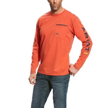 Ariat Rebar Workman Logo Volcanic Fire | NlRLDjbA