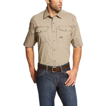 Ariat Rebar Workman Pracovná Shirt Brindle | fJ3HC2BY