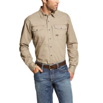Ariat Rebar Workman Pracovná Shirt Brindle | iKg1y0bC