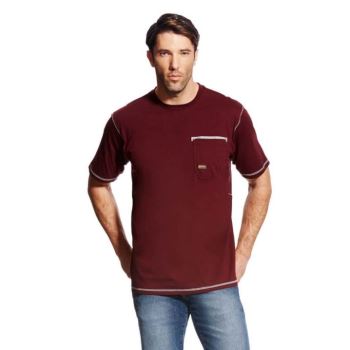 Ariat Rebar Workman T-Shirt Malbec | 0P3Uyg4x