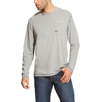 Ariat Rebar Workman T-Shirt Siva | yX9gIMw8