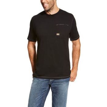Ariat Rebar Workman T-Shirt Čierne | V7rS2JKr