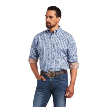Ariat Relentless Concrete Stretch Klasické Fit Shirt Modre | BMzELC4E