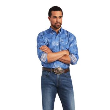 Ariat Relentless Headway Stretch Klasické Fit Shirt Modre | kyOj5SLn