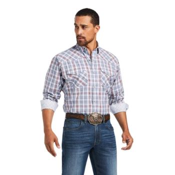 Ariat Relentless Steely Stretch Klasické Fit Snap Shirt Námornícka Modrá | 2H0H5Y4I