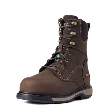 Ariat Riveter 8" CSA Glacier Grip Nepremokave 400g Composite Spicou Pracovná Boot Tmavo Hnede | bEX5PTO9