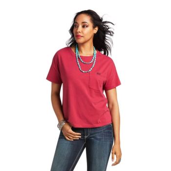 Ariat Rodeo Show Tee Červené | 1TfJ75la