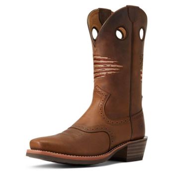Ariat Roughstock Patriot Western Boot Hnede | 1uXTwkOn