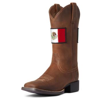 Ariat Round Up Orgullo Mexicano Western Boot Hnede | kmjGxAL4