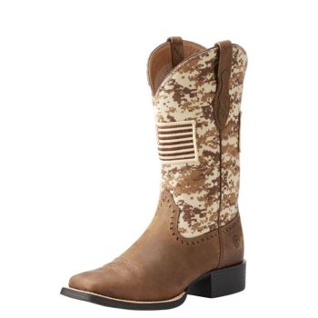 Ariat Round Up Patriot Western Boot Hnede | SZydYmJX