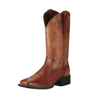 Ariat Round Up Remuda Western Boot Béžové | Isj8Bsno