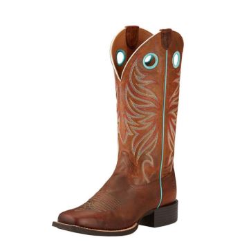 Ariat Round Up Ryder Western Boot Hnede | UgAjOVqO
