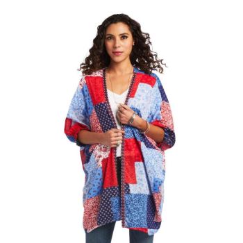 Ariat Smokestack Kimono Top Biele | E6eFHupq