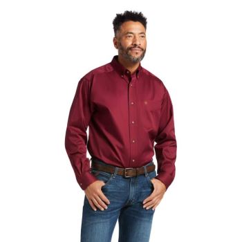 Ariat Solid Twill Klasické Fit Shirt Bordove | fEkTmdZ9