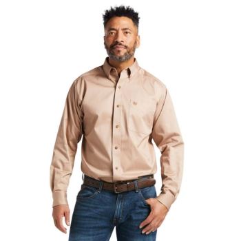 Ariat Solid Twill Klasické Fit Shirt Hnedožltý | MUuYymfD