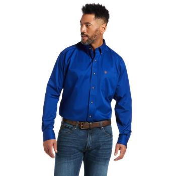 Ariat Solid Twill Klasické Fit Shirt Ultramarine | SPOVEdNm