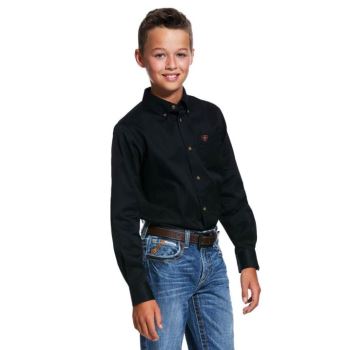 Ariat Solid Twill Klasické Fit Shirt Čierne | lvpzdxmA