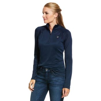 Ariat Sunstopper 2.0 1/4 Zip Baselayer Námornícka Modrá | tzF4dE7W
