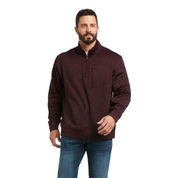 Ariat Team Logo 1/4 Zip Sweatshirt Siva | bZ0pHx14