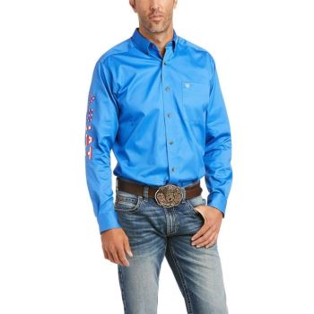 Ariat Team Logo Twill Fitted Shirt Sea Scape | RLLOtPCK