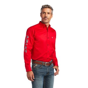 Ariat Team Logo Twill Fitted Shirt Siva | eQE1pqi7