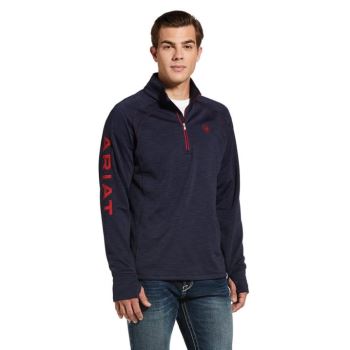 Ariat Tek Team 1/2 Zip Sweatshirt Námornícka Modrá | Zae6jrXI