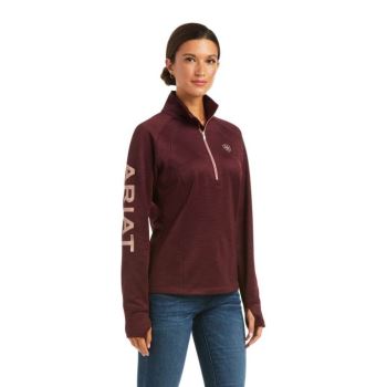 Ariat Tek Team 1/2 Zip Sweatshirt Windsor Wine | JfZFQeaH