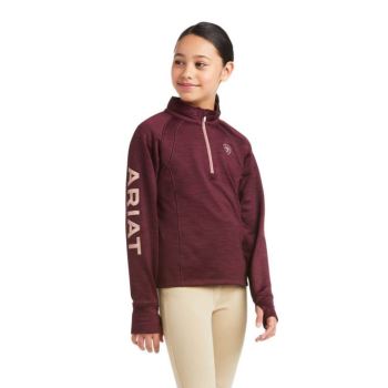 Ariat Tek Team 1/2 Zip Sweatshirt Windsor Wine | iVkRE2dO