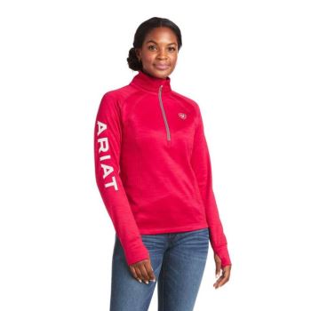 Ariat Tek Team 1/2 Zip Sweatshirt Červené | Agt0HqD3