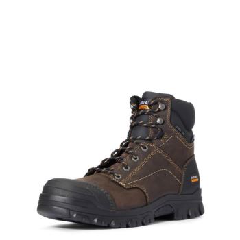 Ariat Treadfast 6" Nepremokave Steel Spicou Pracovná Boot Tmavo Hnede | ZxzWAAE9