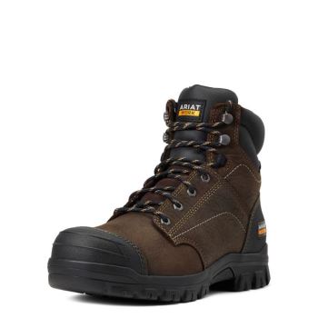 Ariat Treadfast 6" Nepremokave Steel Spicou Pracovná Boot Tmavo Hnede | zLB65abn