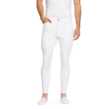 Ariat Tri Factor Grip Knee Patch Breech Biele | YI2A5xGD