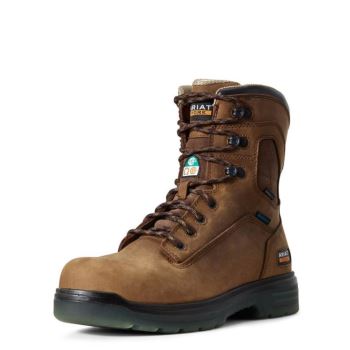 Ariat Turbo 8" CSA Nepremokave Carbon Spicou Pracovná Boot Aged Bark | BtoHAk3P