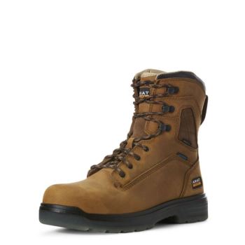 Ariat Turbo 8" Nepremokave Carbon Spicou Pracovná Boot Aged Bark | WaQK9Mb5