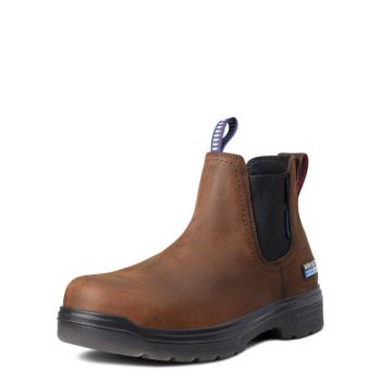 Ariat Turbo Chelsea USA Assembled Nepremokave Carbon Spicou Pracovná Boot Hnede | faNjp5zo