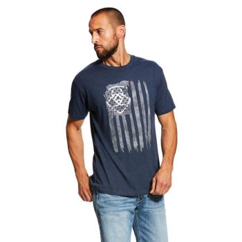 Ariat Vertical Flag Námornícka Modrá | PFfGi2Wf