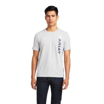 Ariat Vertical Logo T-Shirt Siva | AkYWdyIP