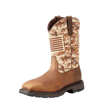 Ariat WorkHog Patriot Pracovná Boot Earth | VJ8PJbAs