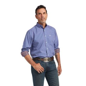 Ariat Wrinkle Free Cairo Klasické Fit Shirt Modre | 0klBnL8P