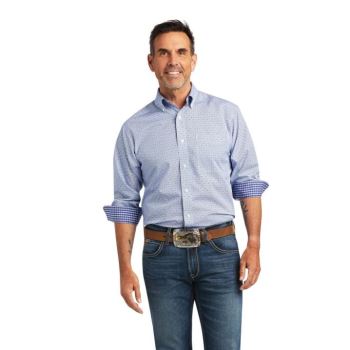 Ariat Wrinkle Free Caysen Klasické Fit Shirt Modre | LYqRIkk0