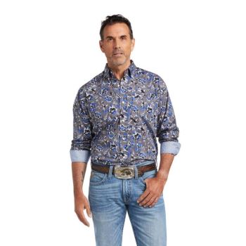 Ariat Wrinkle Free Cormac Klasické Fit Shirt Smoked Pearl | FLwSDqBT