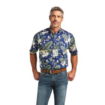 Ariat Wrinkle Free Ephraim Klasické Fit Shirt Námornícka Modrá Modre | yyvBaBdz